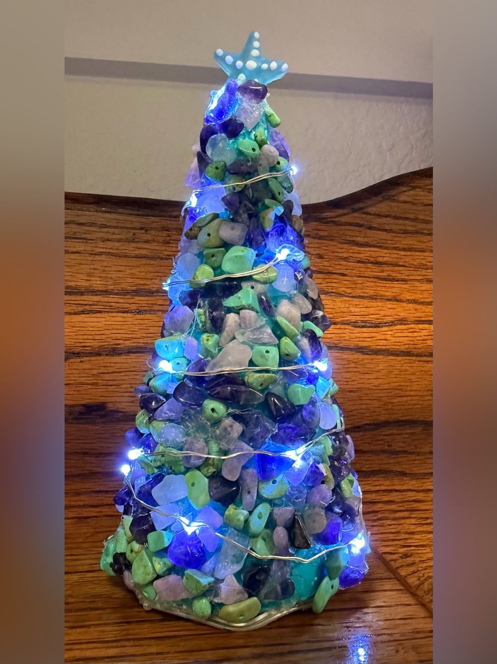 Handcrafted Lighted Gemstone Tree - Decorative Accent